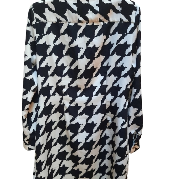 The Limited Black & White Dress Houndstooth Tunic Size Small Petite - Picture 2 of 10